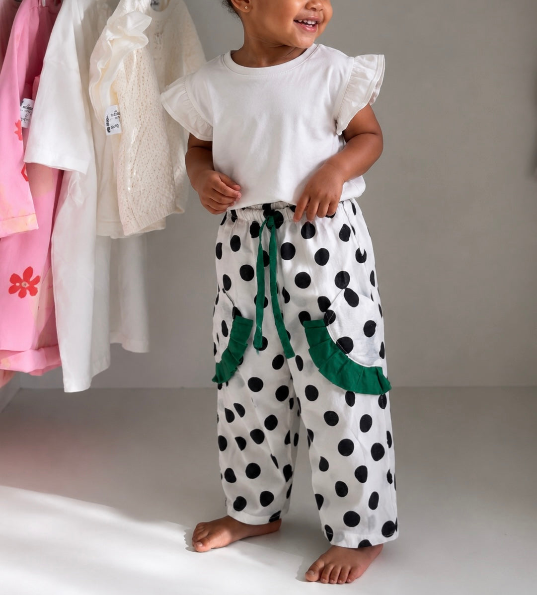 Polka Dot Pocket Pants